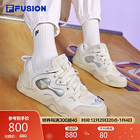 FILA FUSION斐乐潮牌女鞋KICK DX专业滑板鞋2024春时尚运动鞋 初雪白/珍珠色-PS 36.5