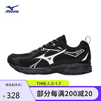 美津浓（MIZUNO）【SPEED 10S】男女运动跑步鞋  速人鞋 复古透气缓震跑鞋 38.5码 05/黑/银