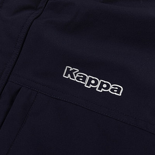 卡帕（Kappa）复古运动防风衣男撞色休闲外套连帽开衫上衣K0D72FJ20 暗夜蓝黑 M