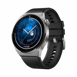 HUAWEI 华为 Watch GT3 Pro 运动智能手表 46mm 黑色氟橡胶表带