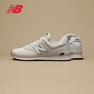 new balance 官方运动鞋男鞋女鞋24新款复古休闲鞋574系列 白色/米白色/灰白色 U574LS2 39.5 (脚长24.5cm)