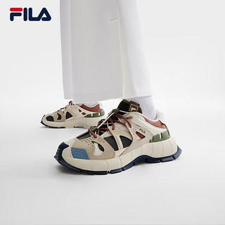 FILA 斐乐摩登复古休闲鞋女鞋2023冬休闲鞋老爹鞋 火山灰/驼丝锦-VD 37.5