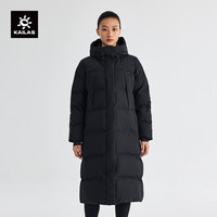 KAILAS 凯乐石 长羽绒服中厚防寒保暖滑雪服秋冬户外徒步中长外套女款 墨黑-女款 M
