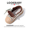 LOOKBABY儿童贝壳头板鞋加绒机能鞋2024年早春小童男女童舒适童鞋