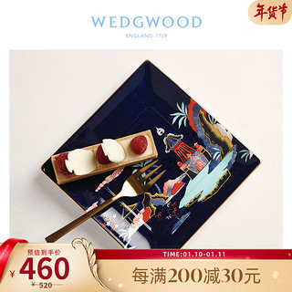 WEDGWOOD 威基伍德漫游美境蓝塔物语14.5cm礼品骨瓷方盘礼盒40023908 漫游美境蓝塔物语14.5cm方盘