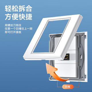 胜为 HDMI86面板边框 3口 免焊接墙壁插座装修配套直通母对母模块面板 多功能86型模块CMBHD01H