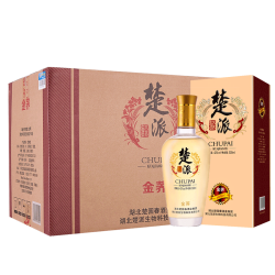 楚園春 楚园春 苦荞酒楚派金荞 43度荞香型白酒 500ml*6瓶 整箱装