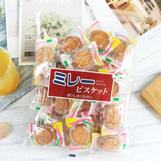 平野米勒 日式小圆韧性饼干薄脆饼干儿童休闲零食喜饼145g