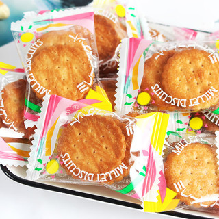 平野米勒 日式小圆韧性饼干薄脆饼干儿童休闲零食喜饼145g