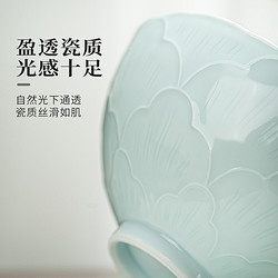景德镇 陶瓷国色天香中式国货餐具套装家用面碗汤碗饭碗8寸盘餐具