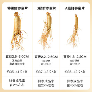 老滇凰 人参蜜片红参片切片东北长白山人参片即食鲜参蜜片蜂蜜礼盒