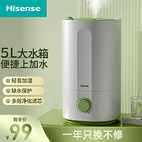 Hisense 海信 加湿器 卧室家用大容量 上加水轻音婴儿 桌面办公室净化空气喷雾 标准款SGL280-JN03