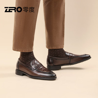 零度Zero男鞋2024春夏新款羊里舒适百搭经典黑色通勤商务休闲皮鞋子男