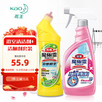 花王(KAO)瓷砖清洁浴室卫生间马桶清洁剂洁厕灵洁厕剂套装 1000ml
