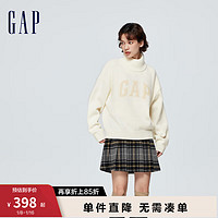 Gap女装冬季2023半高领套头保暖毛衣836347宽松羊毛针织衫 米色 155/76A(XS) 亚洲尺码