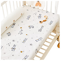 智善 婴儿床床笠纯棉床单新生儿宝宝床罩幼儿园床垫套儿童拼接床笠定制