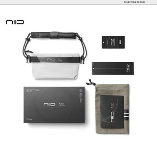NIID 2022原创小众设计手机包女斜挎迷你小包包男腰包“纸片包” 蝉翼白