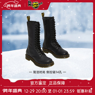 马汀博士（DR.MARTENS） 马丁靴女 经典百搭休闲女靴简约英伦风皮鞋  秋冬男女同款 女鞋 1B99时尚高筒  黑色11820008 37