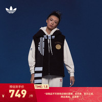 adidas阿迪达斯三叶草MOOMIN联名女装冬季保暖加绒运动马甲背心 黑色 A/L