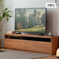 木墨（mumo） 翻门电视柜 原木风樱桃木落地收纳储物客厅简约地柜 樱桃木2.1m