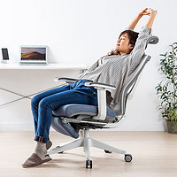 SANWA SUPPLY 山业 日本SANWA升降电脑办公椅网椅简约电竞游戏转椅老板椅家用午休椅