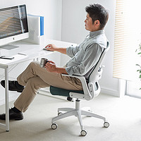 SANWA SUPPLY 山业 日本SANWA电脑升降椅办公家用书桌椅会议椅座椅学生学习久坐椅子