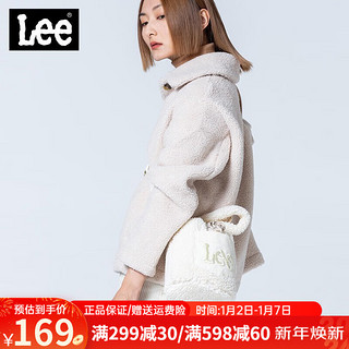 Lee包包女包可爱毛绒包手提包托特包水桶包迷你双肩包时尚送她 桶包米白色