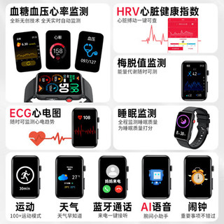 AELVO 华为手机适用无创监测血糖血压智能手表男女老人动态血氧血糖心率