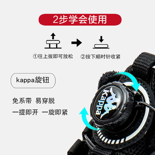 Kappa Kids卡帕冬季儿童中大童高帮加绒保暖棉鞋舒适男女童运动鞋冬季童鞋  黑色   37