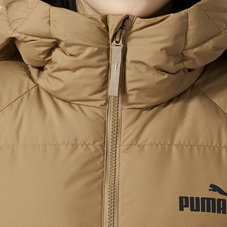 彪马（Puma）羽绒服女装 2024春季运动服户外保暖时尚潮流休闲外套 深驼色/含绒量90%/拍小一码 XL(170/92A)