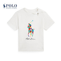 Polo Ralph Lauren 拉夫劳伦 婴童 24年春Big Pony棉平纹针织T恤RL41203 100-水洗白