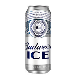 Budweiser 百威 冰啤 拉格啤酒 经典醇正  500ml*18听 啤酒整箱装