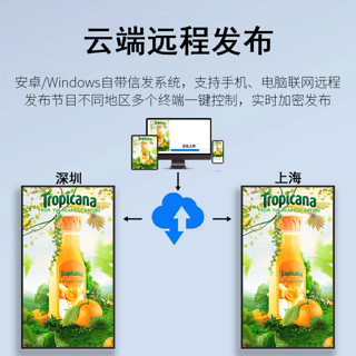大光星视 21.5英寸吊挂壁挂广告机商用多媒体安卓网络宣传显示屏触摸一体机电梯分屏横竖挂墙电子 安卓触摸