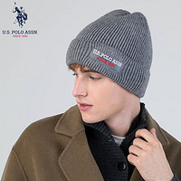 us polo assn 毛线帽男女通用冬季保暖加绒防风加厚情侣针织帽户外骑行帽子