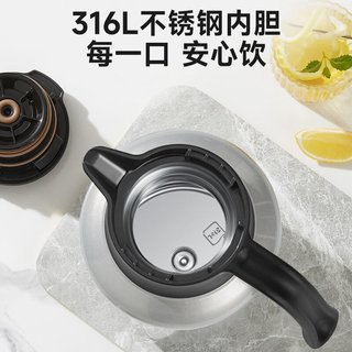 苏泊尔（SUPOR）保温壶316不锈钢泡茶壶家用焖泡壶大容量焖茶壶暖水热水瓶开水壶 2.0L 珍珠灰 带茶滤