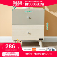 全友家居【床头柜合集】现代简约床边置物柜收纳储物柜卧室床边小柜子 106305-2单床头柜*1