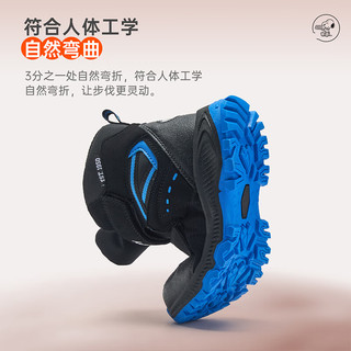 SNOOPY史努比童鞋男童雪地靴加绒加厚保暖棉靴儿童大棉鞋2862黑蓝31