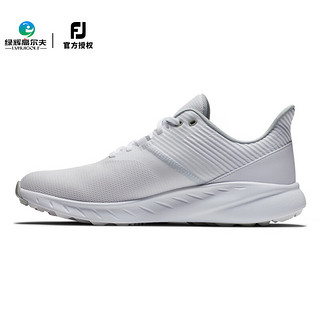 FOOTJOY高尔夫球鞋男士FLEX系列 23轻量透气运动鞋 FJ防滑无钉鞋休闲 56286 白灰色 39（US6.5）