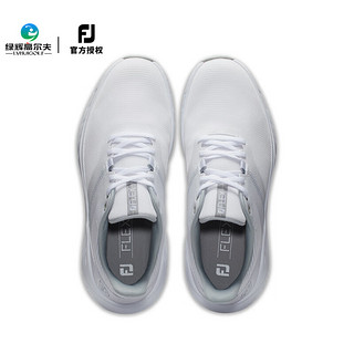 FOOTJOY高尔夫球鞋男士FLEX系列 23轻量透气运动鞋 FJ防滑无钉鞋休闲 56286 白灰色 39（US6.5）