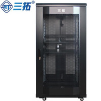 三拓 机柜1米20U高600宽600深18U 19英寸监控弱电网络服务器机柜1.2MM加厚网门板材 后门双开 ST.6620K