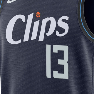 NIKE 耐克 洛杉矶快船队保罗乔治CE Drifit23-24赛季SW球衣男篮球服速干背心 藏青色 3XL
