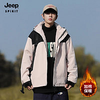 吉普（JEEP）棉服款冬季御寒户外百搭休闲保暖防风棉服外套 BZH1998 粉红色 5XL