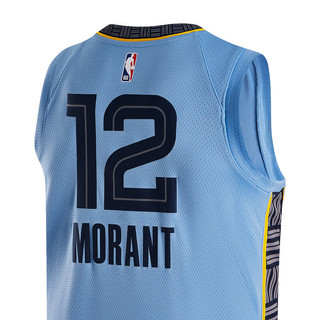 耐克 NIKE孟菲斯灰熊莫兰特Drifit23年成人背心球衣篮球服速干运动背心 浅蓝色 XL