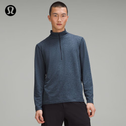 lululemon 丨Soft Jersey 男士半拉链针织衫 LM3ES1S 希思矿物蓝/希思真海军蓝