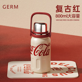 germ 格沵 可口可乐联名 保温杯 800ml 复古红 龙年限定礼盒