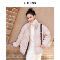 GUESS 冬女士立领短款保暖无性别面包服羽绒服W2PL1L8105Z