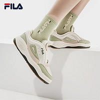 FILA 斐乐女鞋MIX 2复古板鞋2024春季舞动鞋2运动休闲鞋 微白/沼泽绿-WS 40