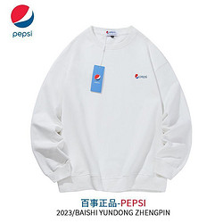 pepsi 百事 棉质圆领卫衣男春秋季2023新款长袖t恤情侣潮流帅气上衣