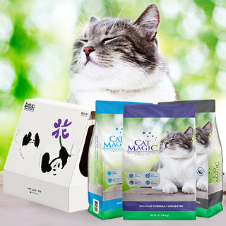 CatMagic喵洁客膨润土猫砂25磅熊猫工厂玩偶花花联名款