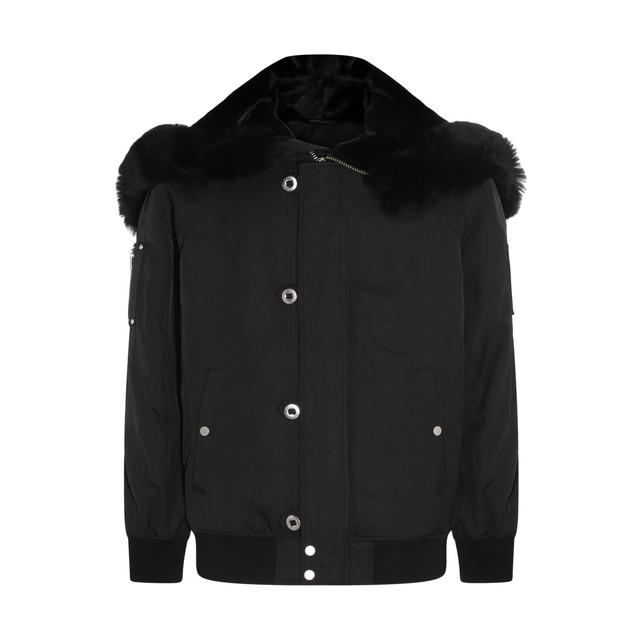 MOOSE KNUCKLES 黑色 padded 3Q 毛领羽绒服